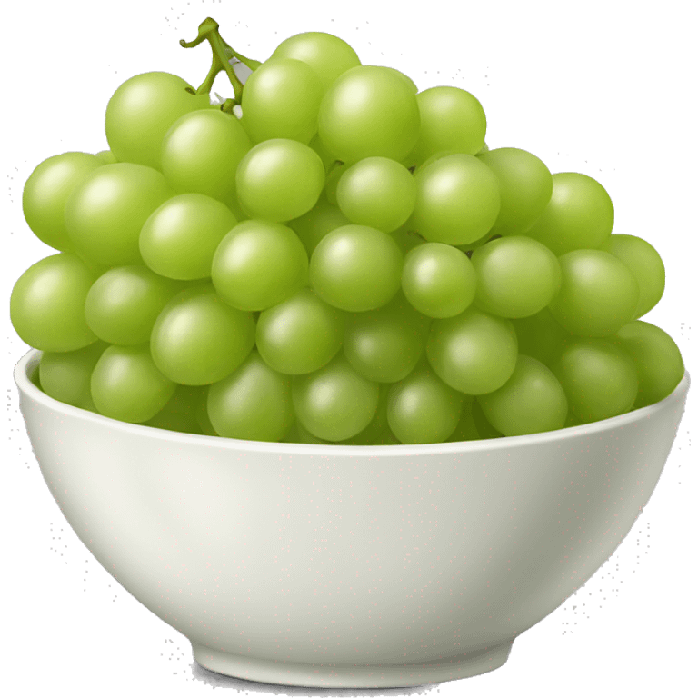 A bowl of green grapes emoji