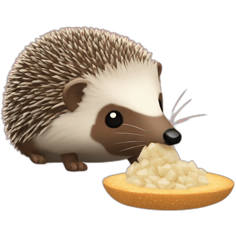 hedgehog eating Velcro emoji