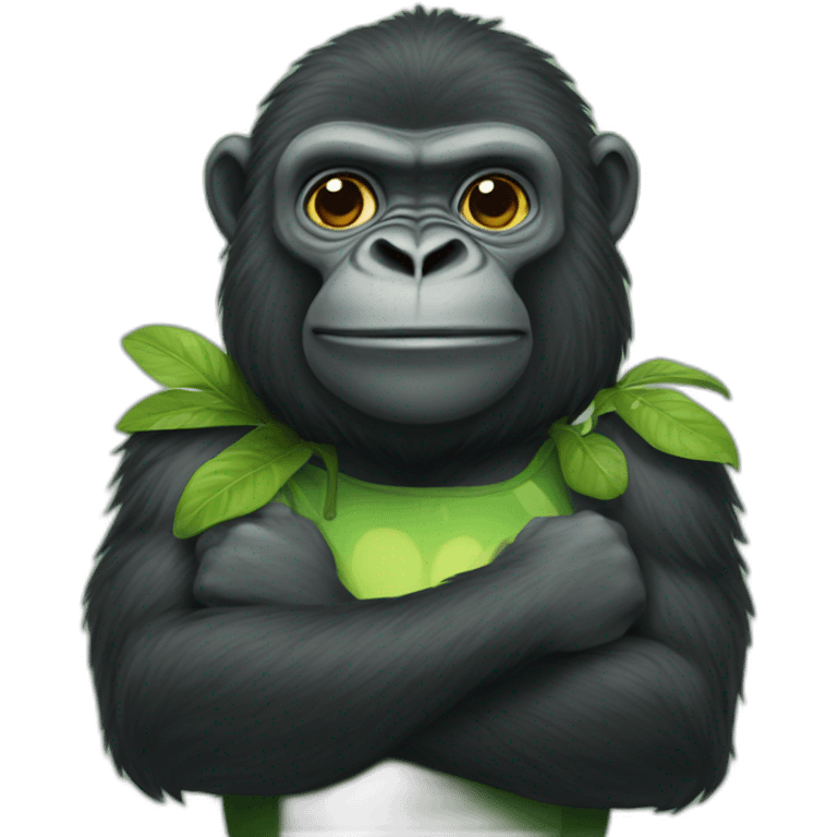 gorilla and frog together emoji