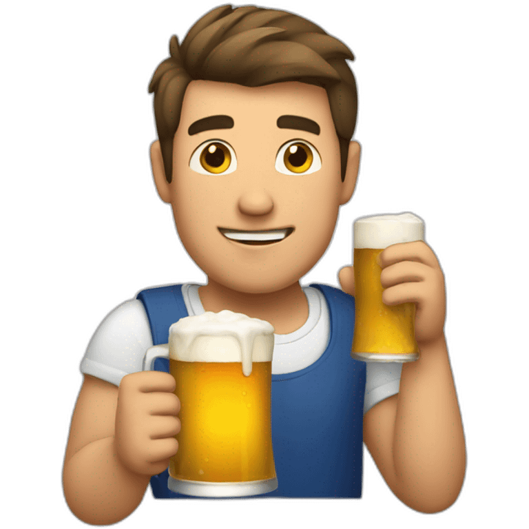 Guy having beer emoji