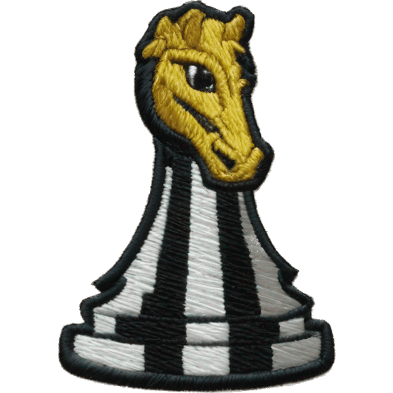 Knight chess piece embroidered cobra  emoji