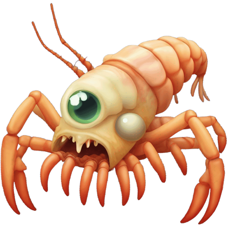 Sick zombie prawn emoji