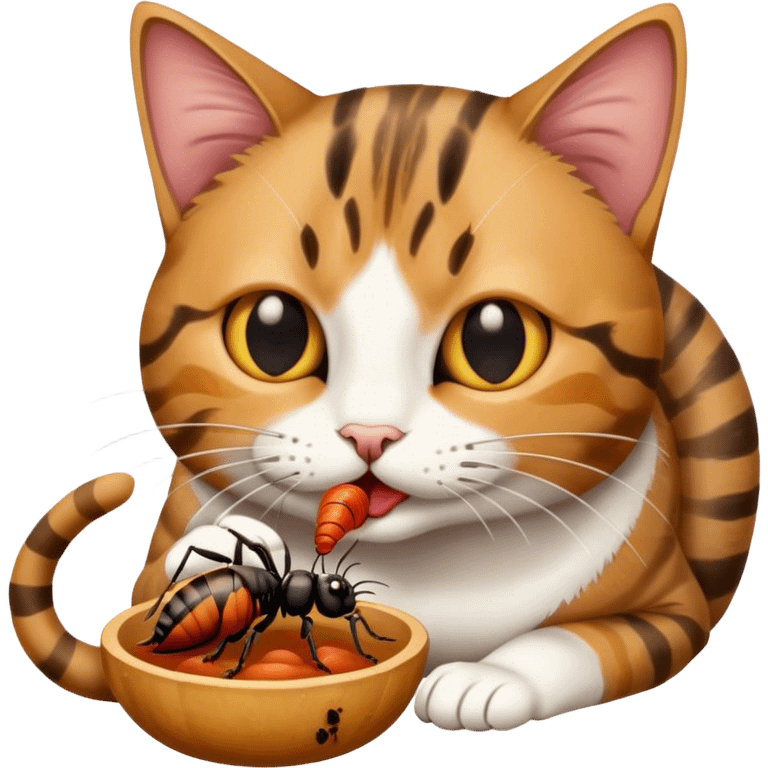 cat eat bug emoji