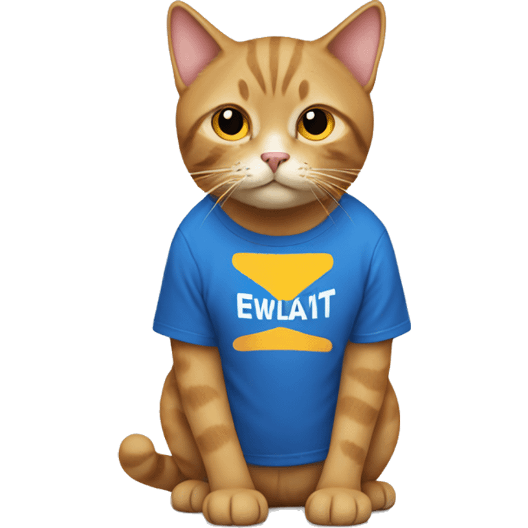 Cat wearing Walmart t shirt  emoji