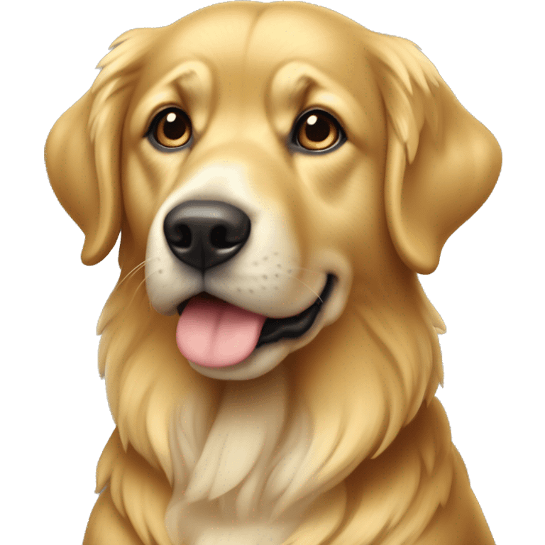 Güneş gözlüğü takan havalı golden köpek emoji