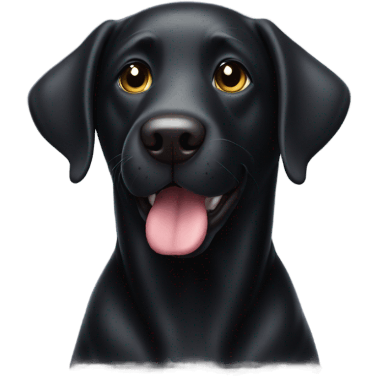 Black lab dog emoji