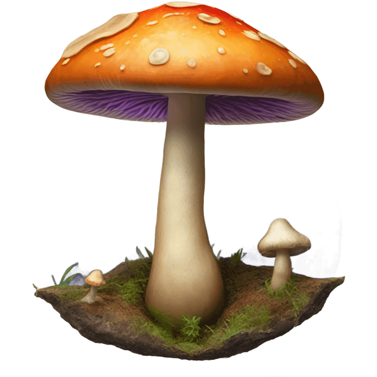 Mushroom on moon emoji