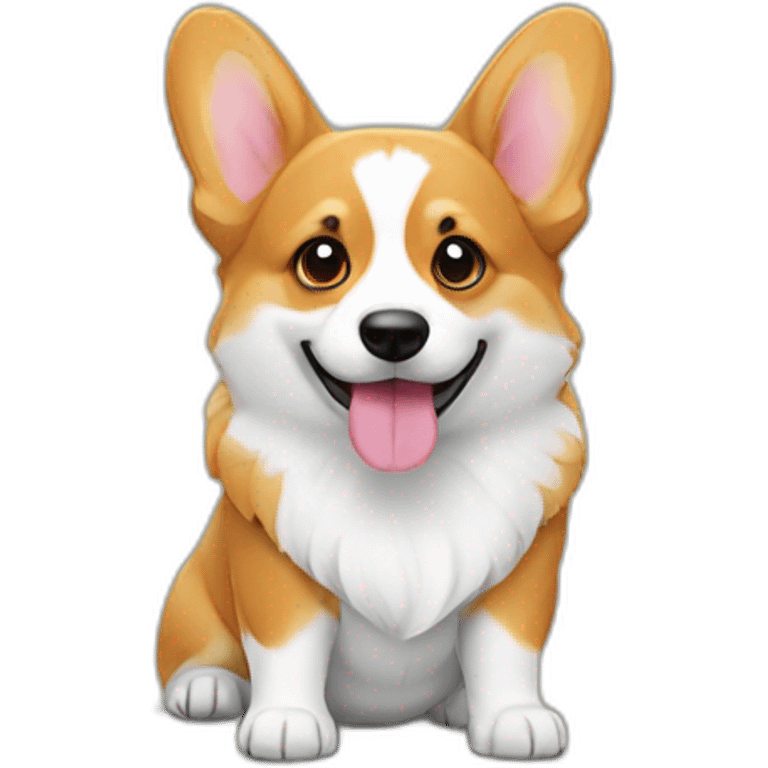 Corgi sur radeau emoji