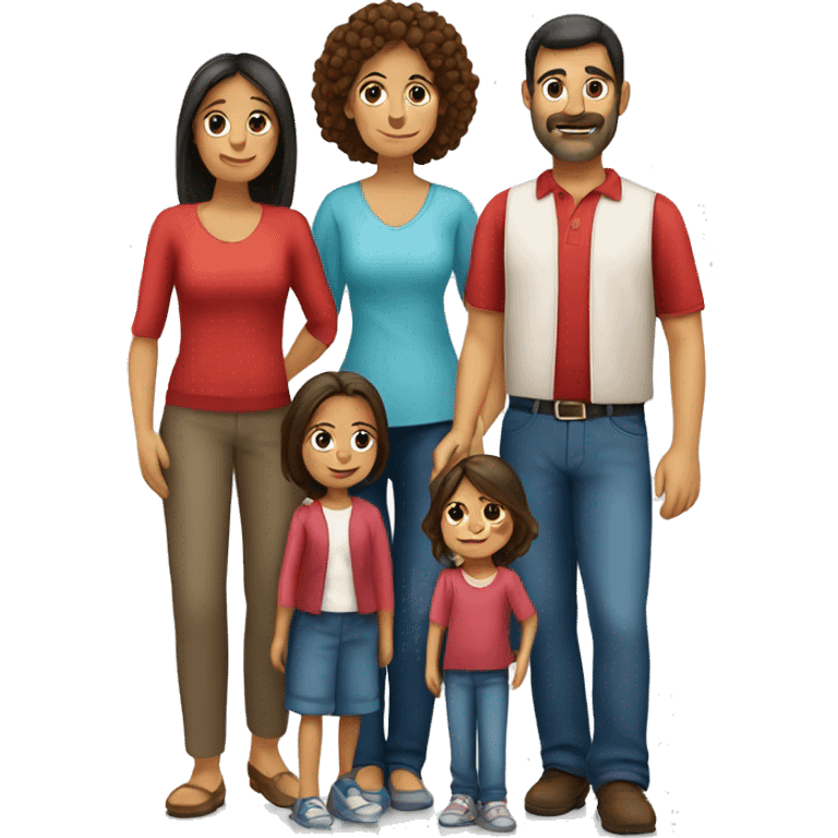 a spanish family with 2 parents and 2 children emoji