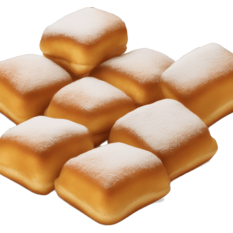 5 square beignets emoji