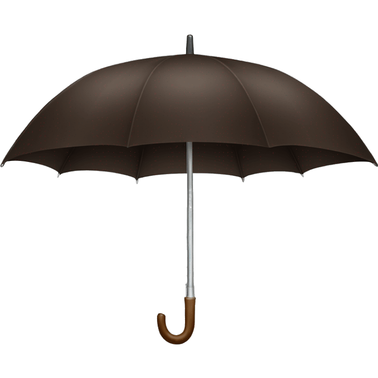 Dark brown umbrella emoji