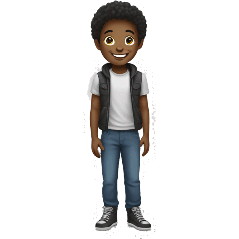 happy black boy emoji