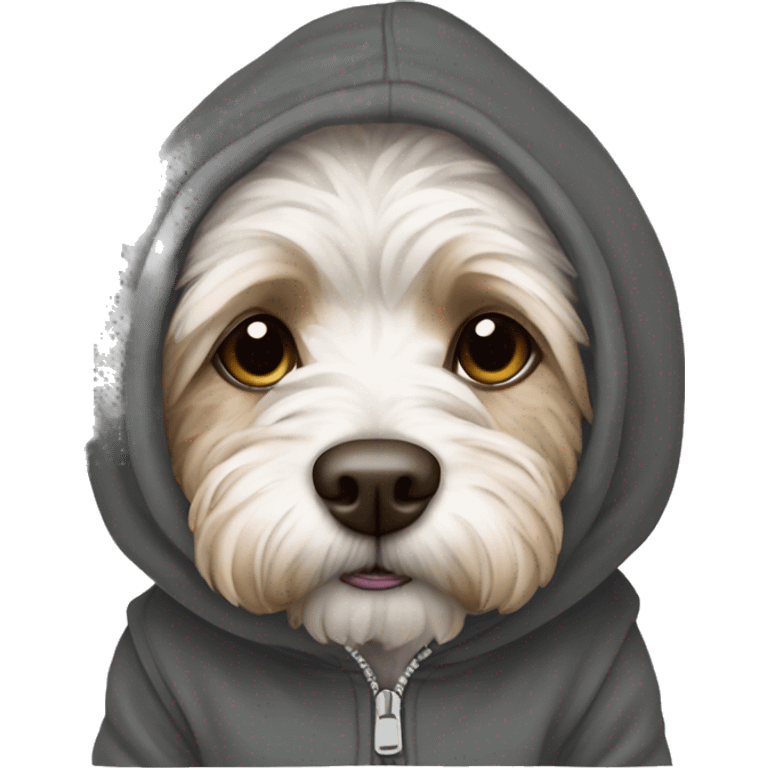 Cockapoo in a hoodie  emoji