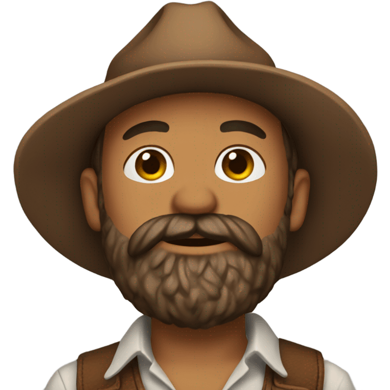 🤠 with beard emoji