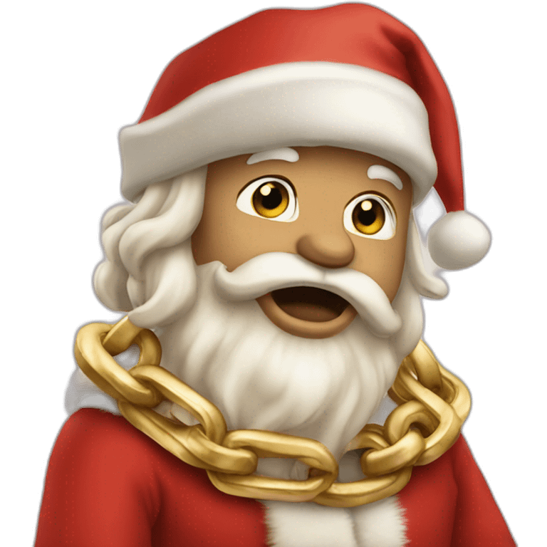 santa claus rap singing gold chain emoji emoji