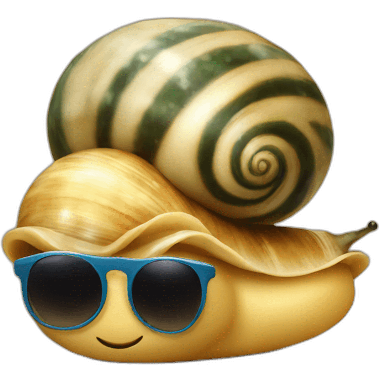 escargot with sunglasses emoji