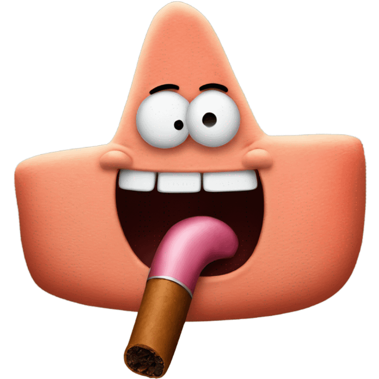 Patrick star smoking a cigar  emoji