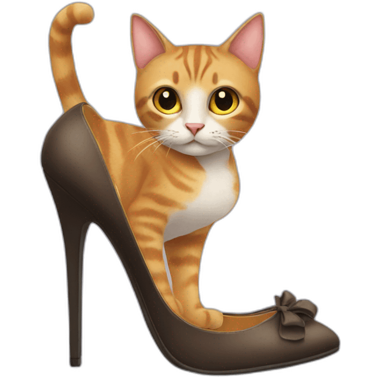 Cat on high heels emoji