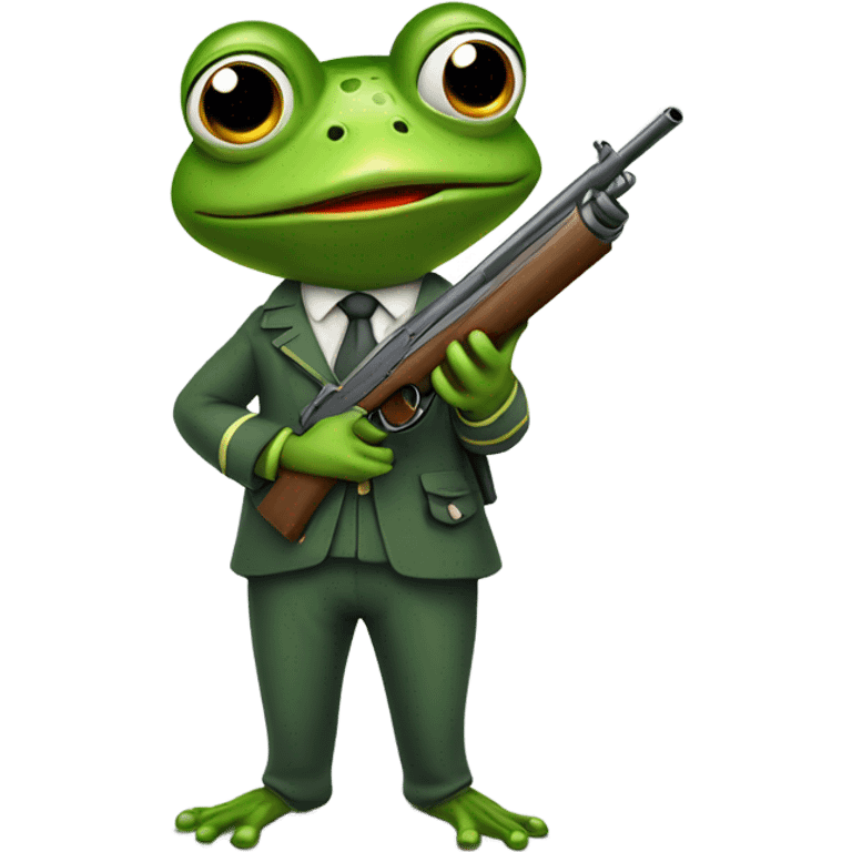 Pepe frog shooting school emoji