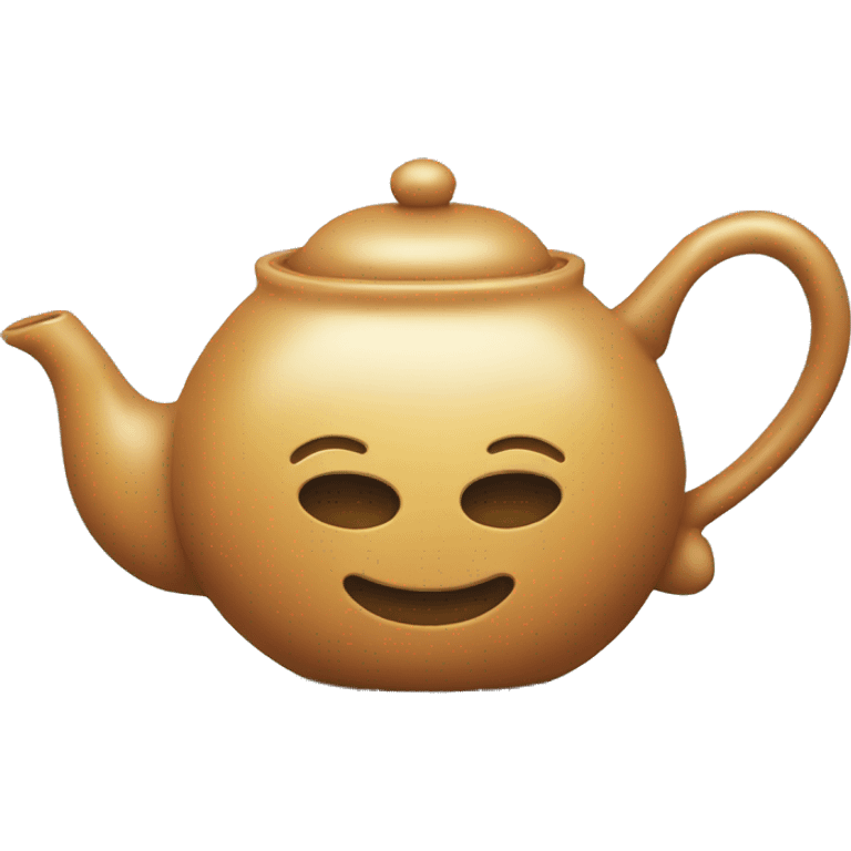 A teapot filled with ginger tea emoji