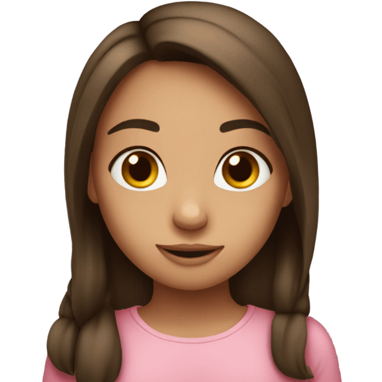 Shy flirty girl brunette emoji