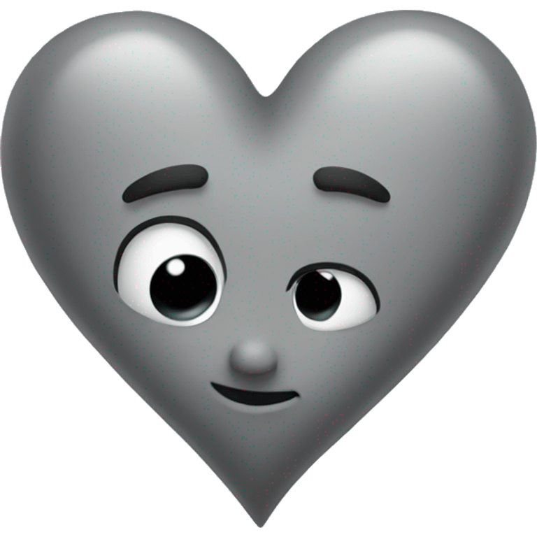 Gray heart emoji