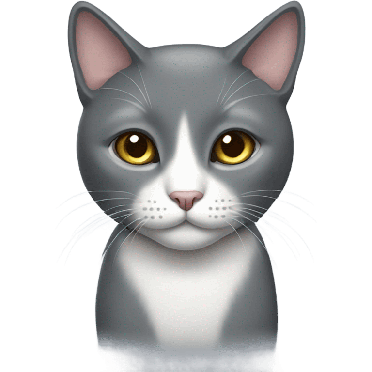 grey tuxedo cat emoji