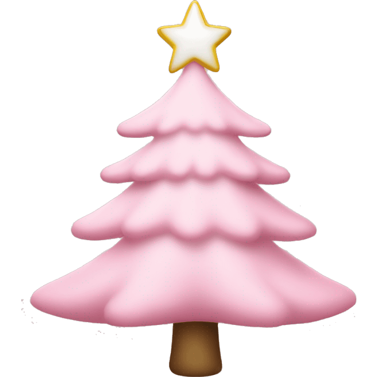 light pink christmas tree emoji