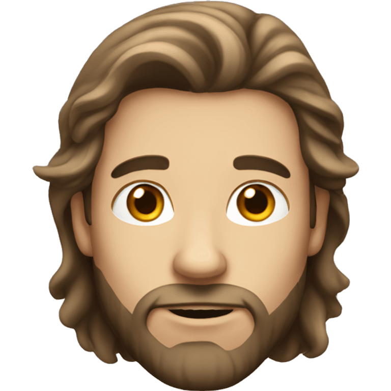 White man with long brown hair emoji