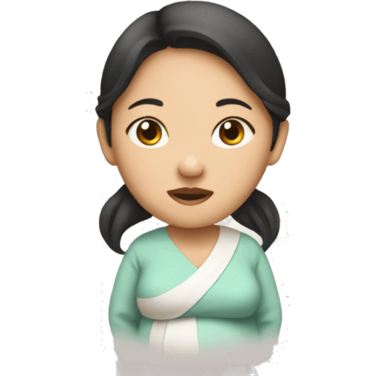 pregnant Asian lady emoji