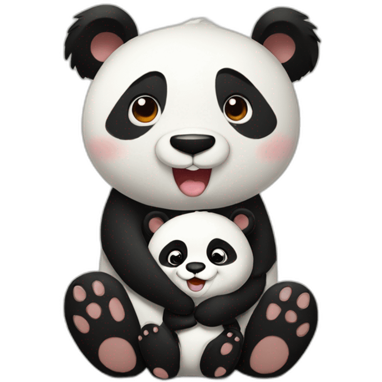 Motherand son panda bear emoji