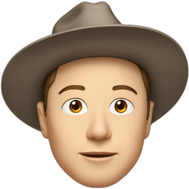 elon musk in a hat emoji