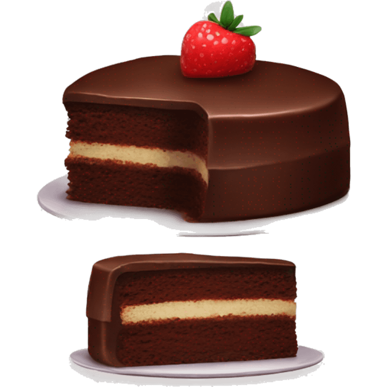 Chocolate cake ( one slice ) cute emoji