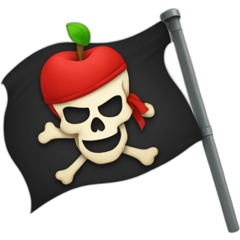 apple logo pirate flag emoji