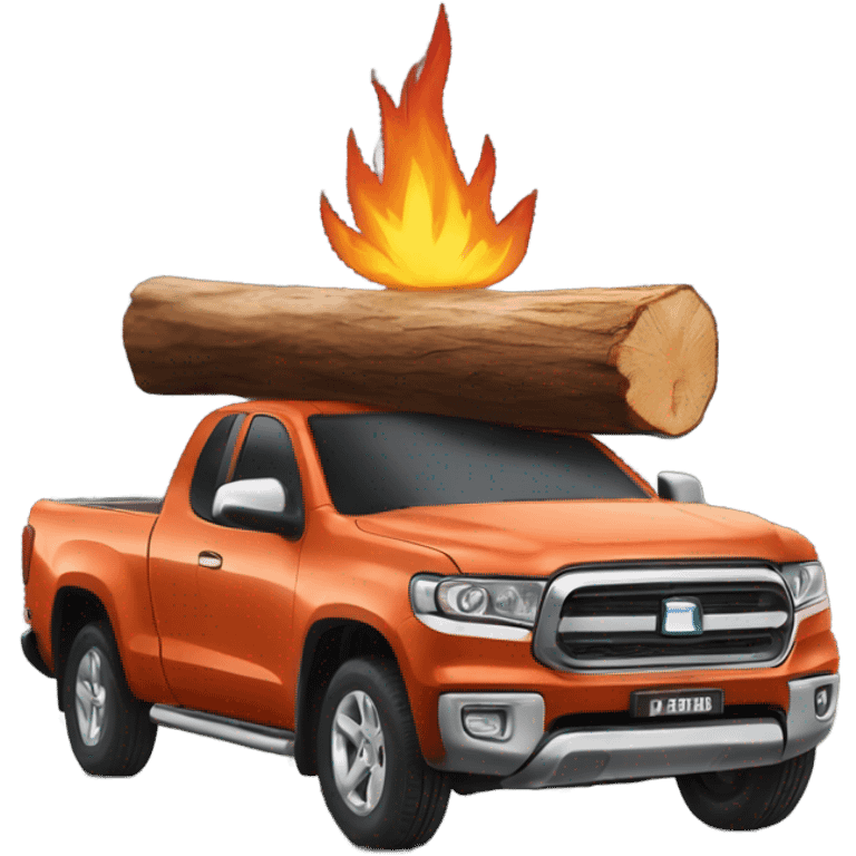 Fire wood on a Ute  emoji