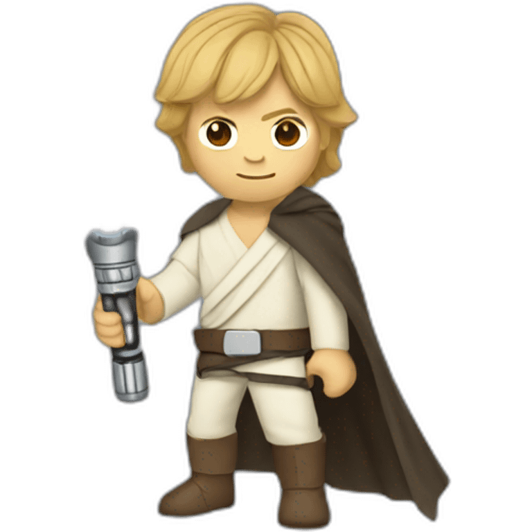 luke skywalker with lightsaber emoji