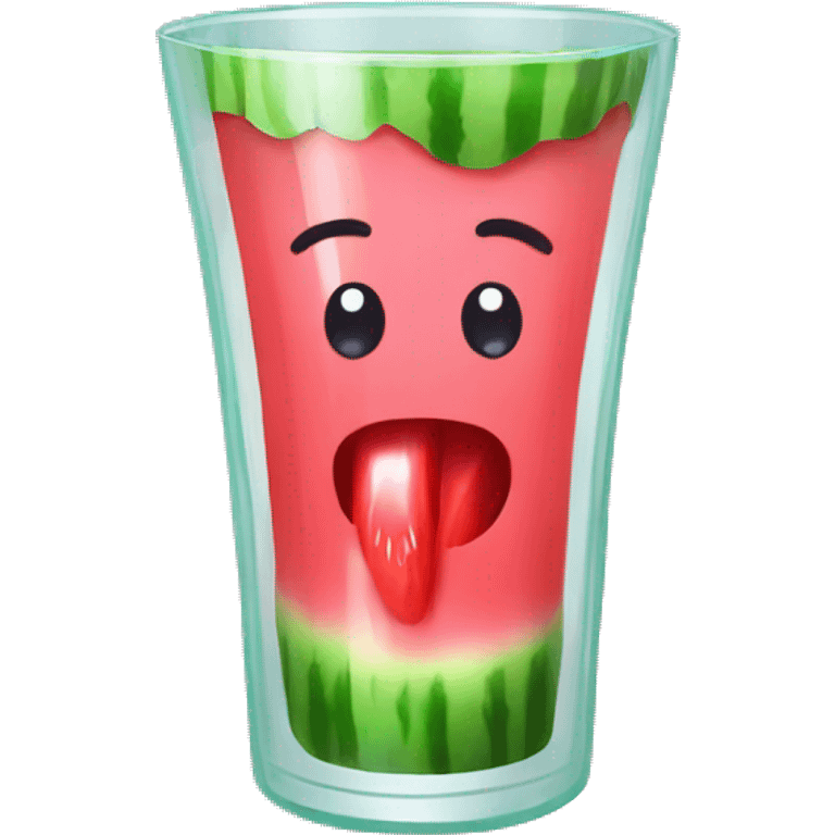 Watermelon juice on tongue emoji