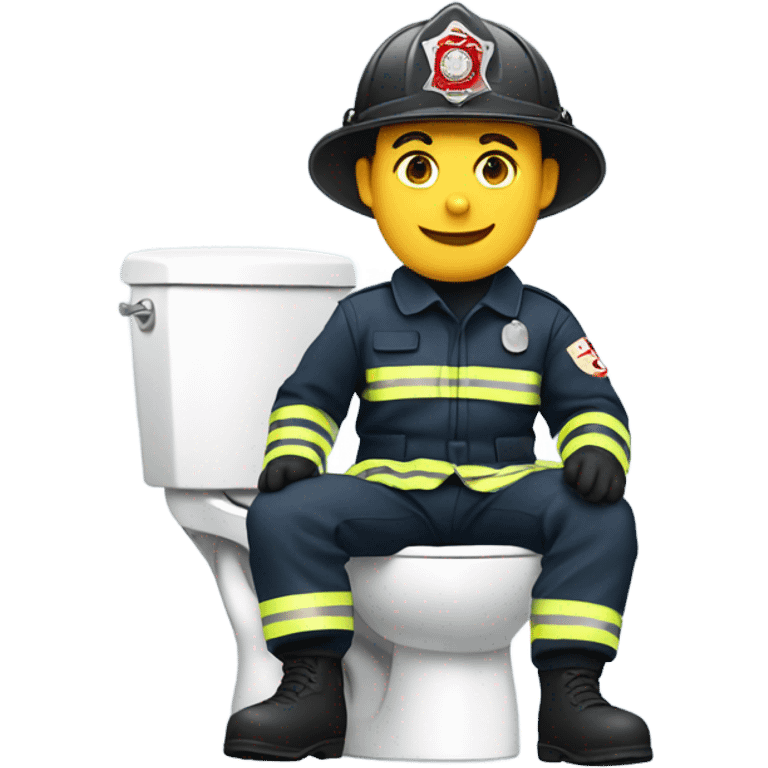 Fireman sitting on the toilet emoji