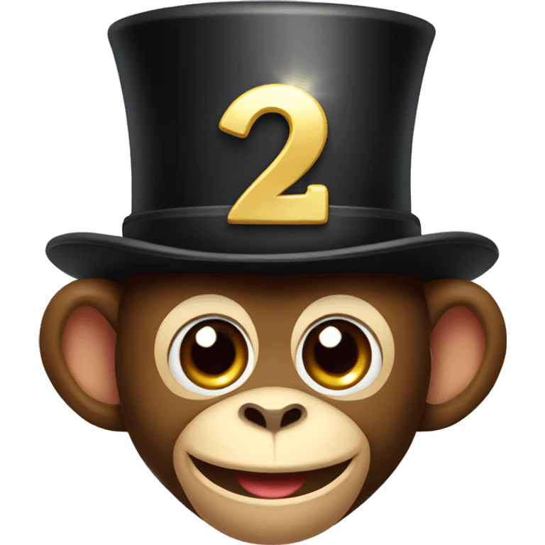 Monkey with top hat emoji