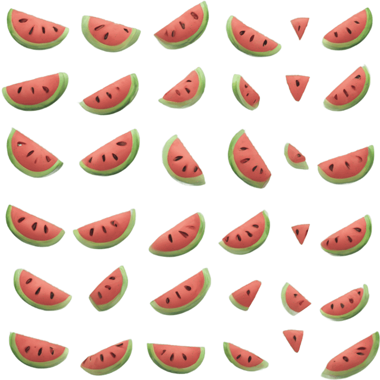 Watermelon making slices of itself emoji