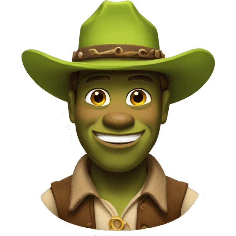 Shrek with cowboy hat emoji