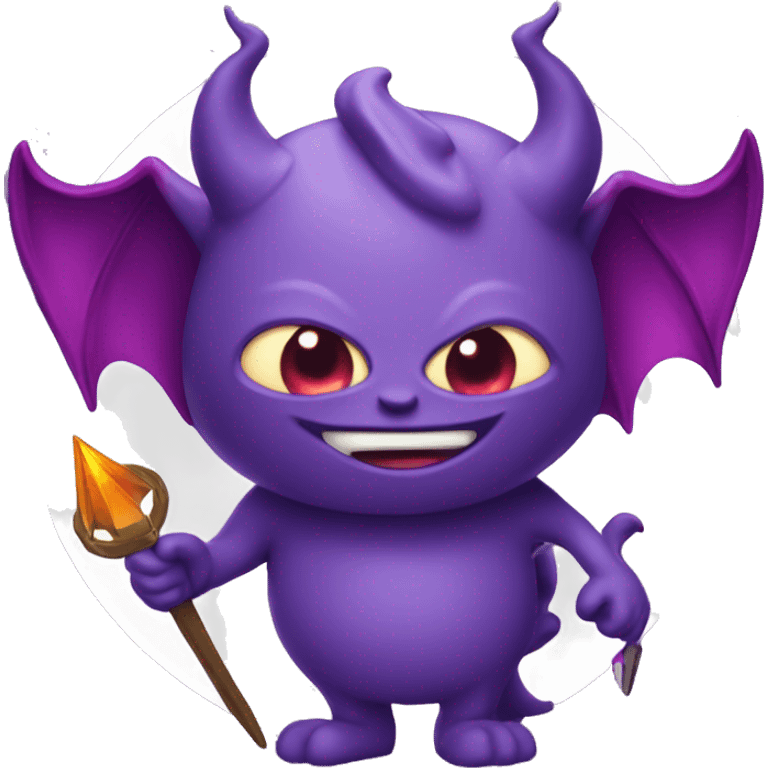 purple devil with halo emoji