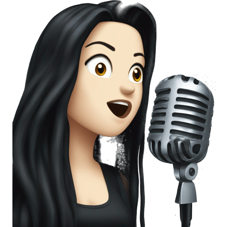 amy lee singing with microphone emoji