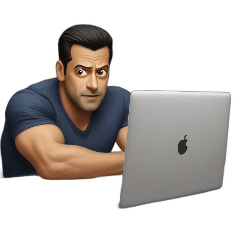 salman khan with laptop emoji