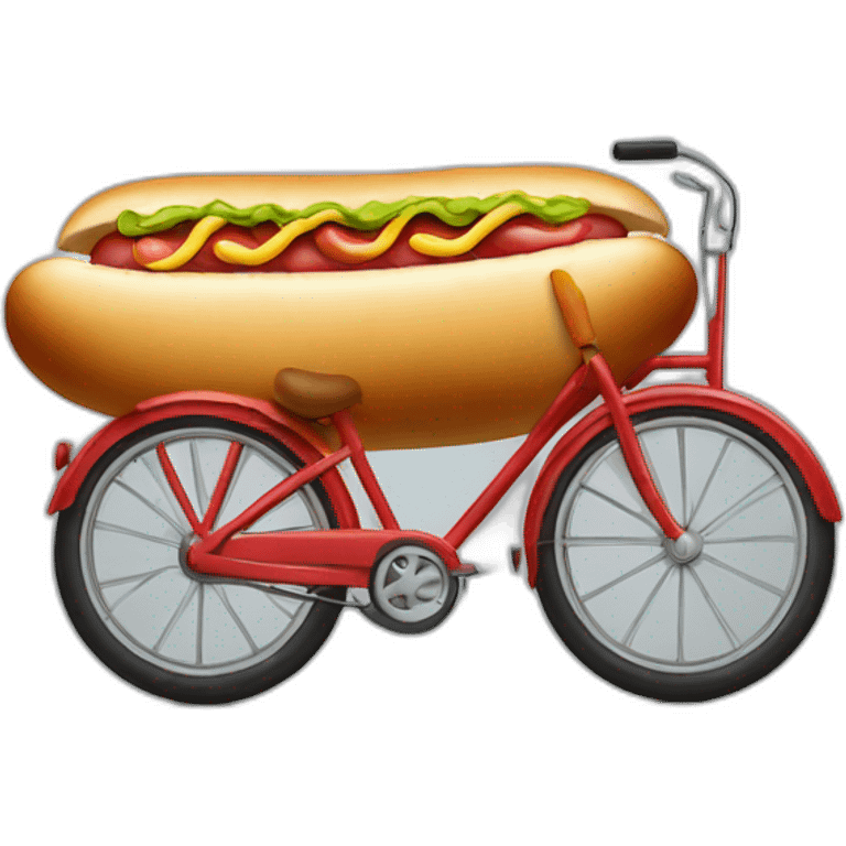 Hotdog bicycle emoji