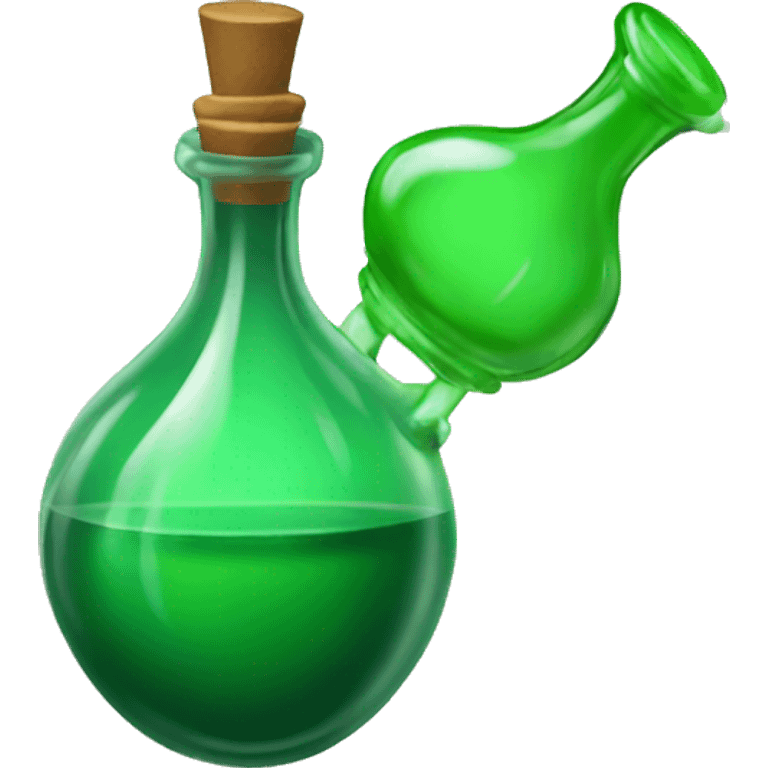 Green potion bottle emoji