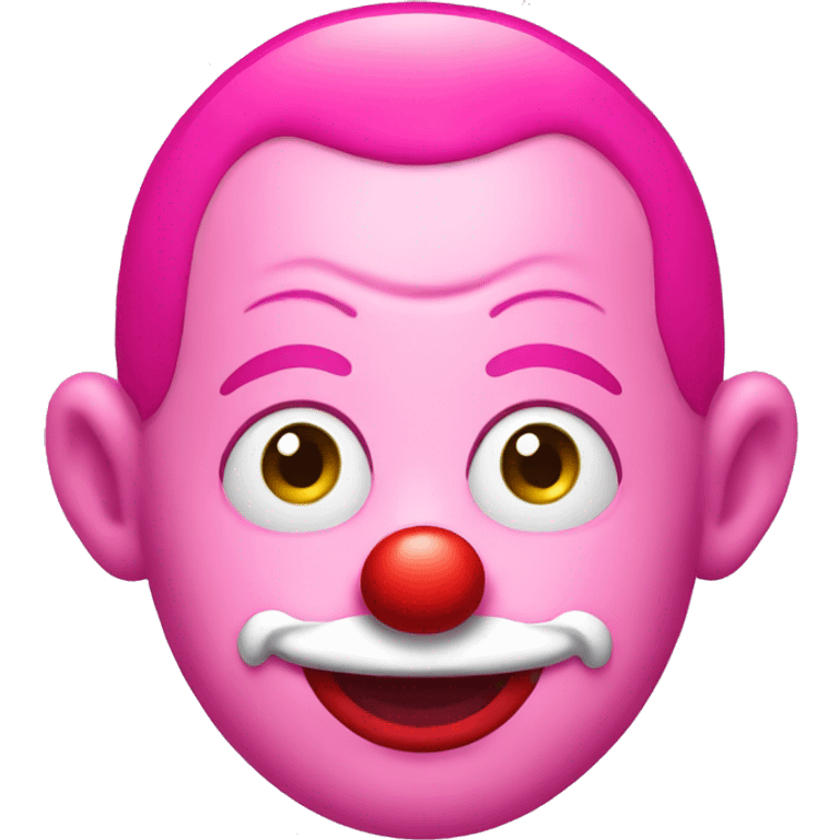 Pink clown face emoji emoji