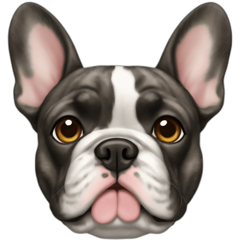 Brindle French bulldog emoji