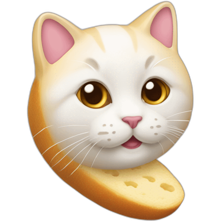 Salamèche sur un chat avec de la crème glacée emoji