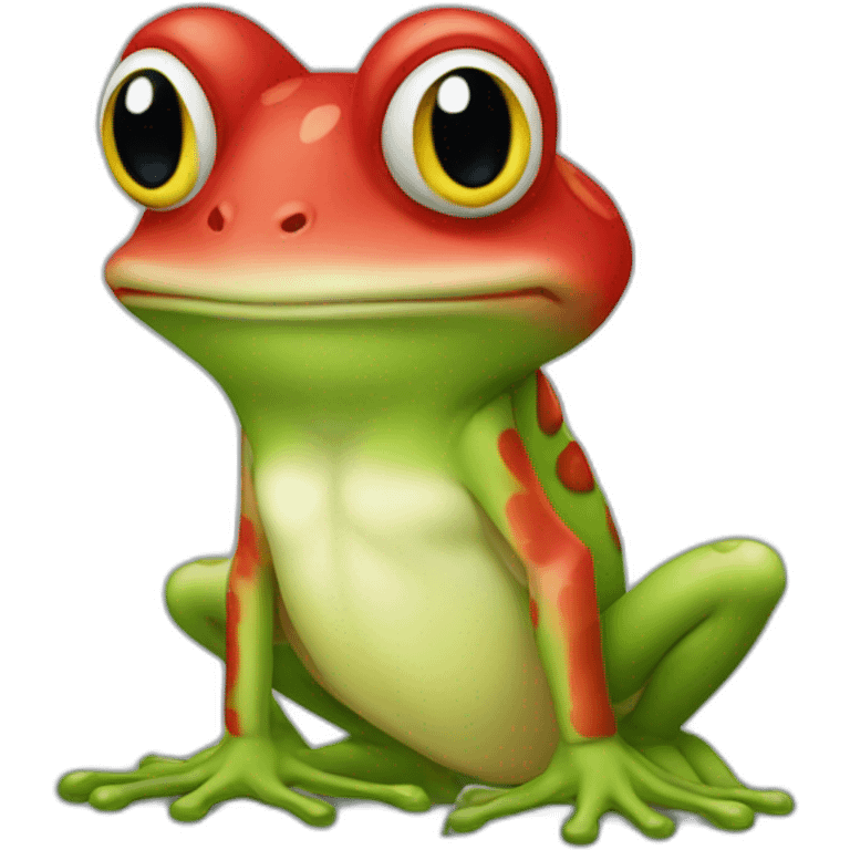 Grenouille rouge emoji